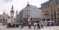 UHD 4K Marienplatz Munich Old Town Hall Central Square People Tourists Walking 4k or 4k+ Resolution