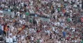 UHD 4K Mexican Wave Stadium Arena Successive Groups Spectators Stand Raise Arms 4k or 4k+ Resolution