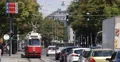 UHD 4K Old Tram Vienna Rush Hour Traffic Jam Car Passing Busy Street Road Day 4k or 4k+ Resolution
