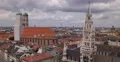 UHD 4K Pan Right Munich Skyline Establishing Shot Aerial View Panoramic City 4k or 4k+ Resolution