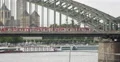 UHD 4K Panorama Pan Right Cologne Hohenzollern Rail Bridge Local Train Passing 4k or 4k+ Resolution