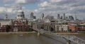 UHD 4K People Crossing Pedestrians Bridge London Aerial View Skyline Traffic UK 4k or 4k+ Resolution