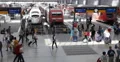 UHD 4K People Pull Rolling Luggage Rush Hour Commuters Travelers Munich Trains 4k or 4k+ Resolution