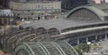 UHD 4K Regional Local Train Passing Arrival Central Station Cologne Aerial View 4k or 4k+ Resolution