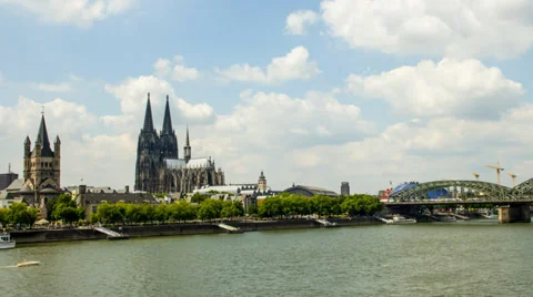 UHD 4k Timelapse/Hyperlapse Cologne Cathedral Stock Footage