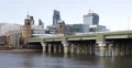 UHD 4K Train Arrival Station Cannon Street Railway Bridge River London Commuters 4k or 4k+ Resolution