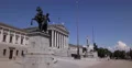 UHD 4K Vienna Austrian Parliament Establishing Shot Busy Street People Walking 4k or 4k+ Resolution