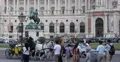UHD 4K Vienna Heroes Square People Walking Visit Horse Carriage Fiacre Passing 4k or 4k+ Resolution