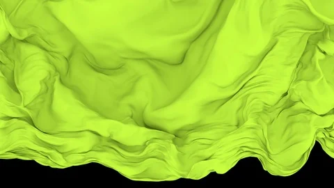 UHD 60 fps 3D animated transition of the lightgreen cloth revealing a background Video stock 98847337