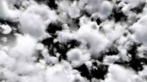 UHD 60 fps 3D animation of the realistic clouds with alpha matte Stock-Footage 106852818