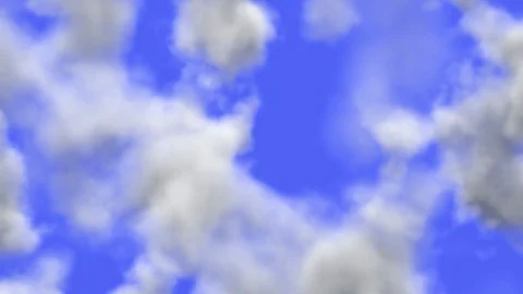 UHD 60 fps 3D animation of the realistic blue cloudy sky Video stock 106940351