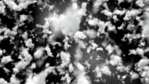 UHD 60 fps 3D animation of the realistic clouds with alpha matte Video stock 106940440