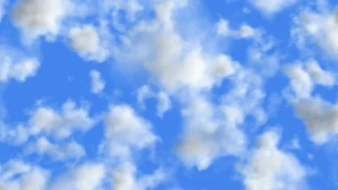 UHD 60 fps realistic CG animation of the blue cloudy sky Stock Footage 117346307
