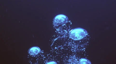 UHD airbubbles under water, under water shot 스톡 동영상 47163571