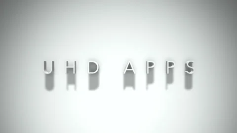 Uhd apps 3D title animation with shadows on a white background Stock Footage 297673031