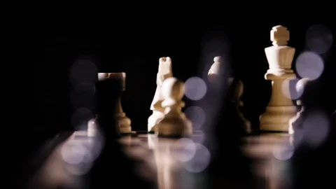 UHD Chess Board Close Shot. Cinematic Video stock 90750951