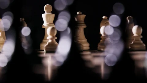 UHD Chess Board Close Shot. Cinematic. Slider Video stock 90751023