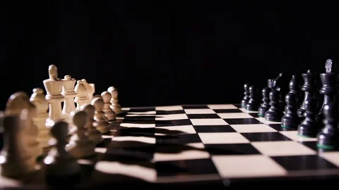UHD Chess Board Close Shot. Cinematic Video stock 90751138