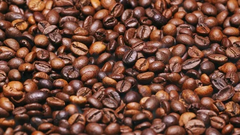 UHD closeup shot of the roasted coffee beans 動画素材 110377284