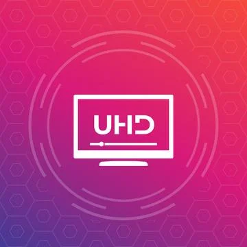 UHD content vector icon Stock Illustration