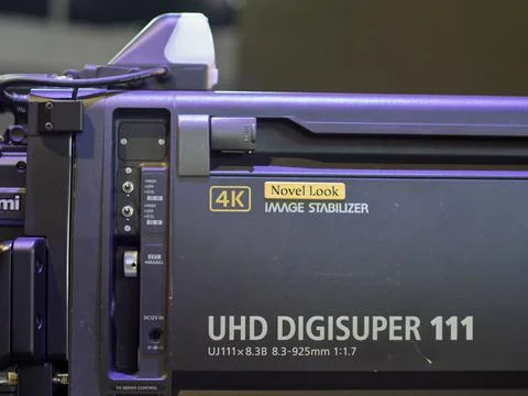 UHD Digisuper 111 Camera with 4K Image Stabilization Stock Photos