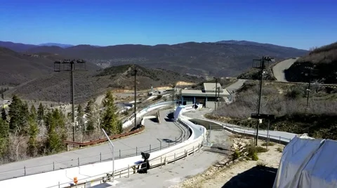 UHD footage of the bobsled track at Olympic Park Vidéo 49396574