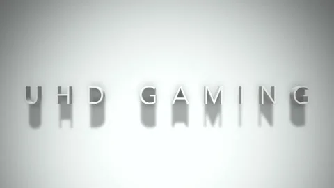 Uhd gaming 3D title animation with shadows on a white background Stock Footage 297673059