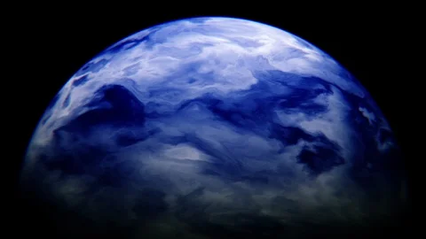 UHD looping 3D animation of the ocean planet Видео 109324552