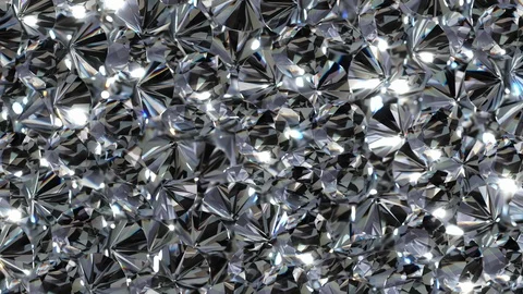 UHD looping 3D animation of the shining diamonds Stockbeeldmateriaal 108075789