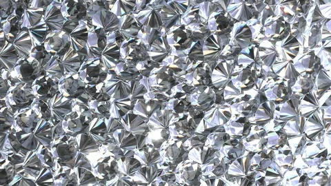 UHD looping 3D animation of the shining diamonds Stockbeeldmateriaal 108423359