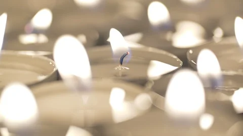UHD macro of the burning candles Video stock 91468695