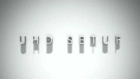 Uhd setup 3D title animation with shadows on a white background Stock Footage 297673044