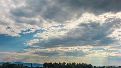 UHD. Time lapse panorama of Lake Constance with pan camera movement. Stock Footage 204874005