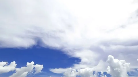 Uhd Timelaps :  Beautiful tropical beach and sea with white cloud and blue sk Stock Footage 83399267