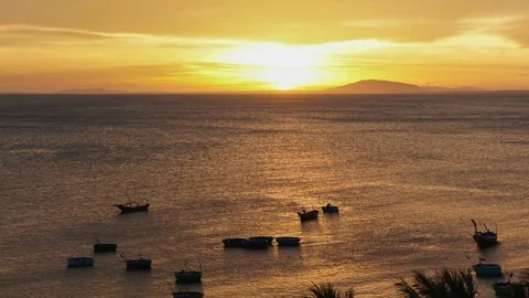 Uhd Timelaps : Sunset in Mui Ne beach, Phan Thiet, Southern Vietnam - Asia Stock Footage 83604623