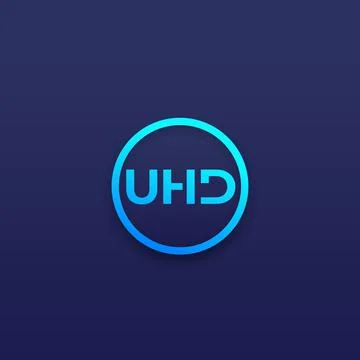 UHD video content icon Stock Illustration