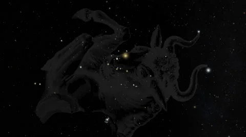 UHD/4K 3D View of Star Sign / Zodiac Sign / Sun Sign / Constellation Taurus Stock Footage 47099409