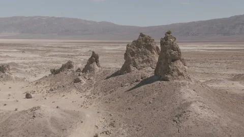 UHD|Pro Res shot of Trona Pinnacles in the Mojave Desert in Trona, California Stock Footage 225741187