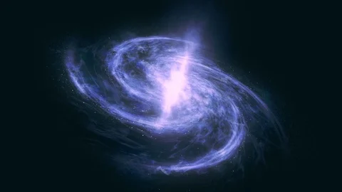 UHDTV 8k 3d rendering footage. Camera flight near spiral galaxy. Stock Footage 118091368
