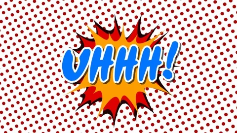 Uhhh - word in speech balloon in comic style animation Stock Footage 88282688