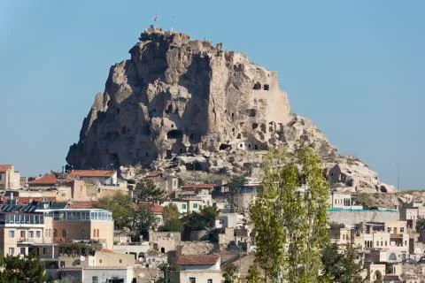 Uhisar Castle. Stock Photos