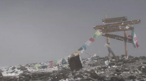 Uhuru peak Stock Footage 626149