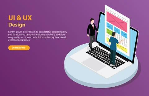 Ui and ux user interface and user experience website design development with  イラスト素材