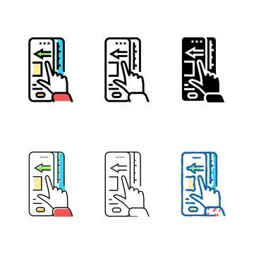 Ui animation multistyle ux ui design color icon vector 스톡 일러스트