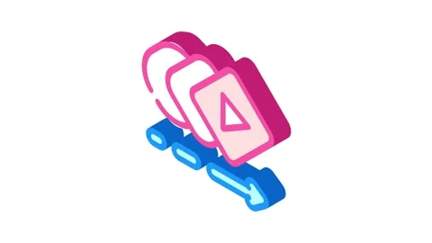 Ui animation ux ui design isometric icon animation Stock Footage 327286519