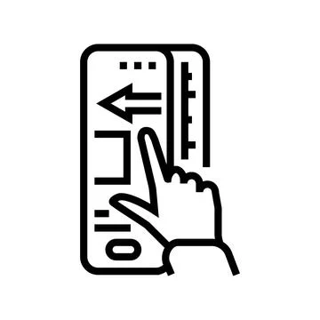 Ui animation ux ui design line icon vector illustration 스톡 일러스트