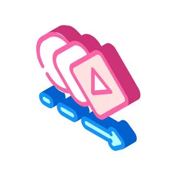 Ui animation ux ui design isometric icon vector illustration Stock Illustration