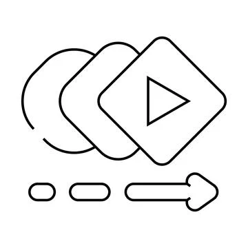 Ui animation ux ui design line icon vector illustration 스톡 일러스트