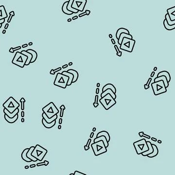 Ui animation ux ui design line vector seamless pattern 스톡 일러스트