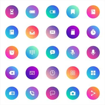 UI, apps, communication. Vector set Stock Illustration
